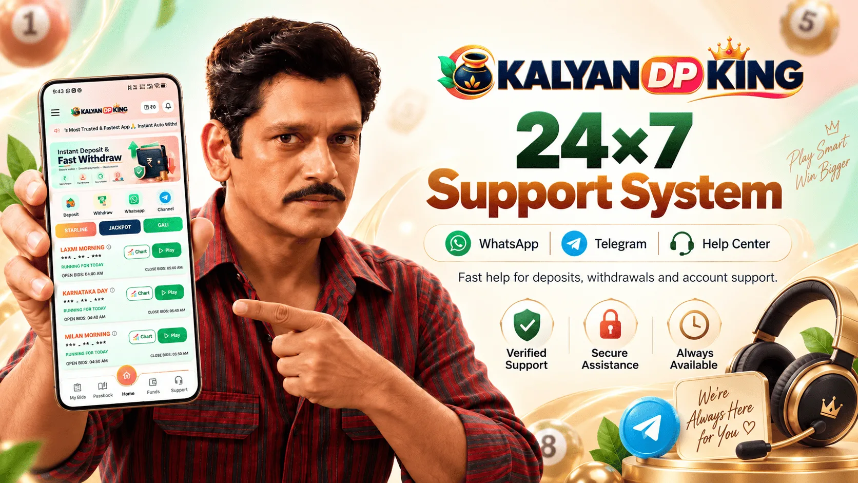 Kalyan Matka Support System banner